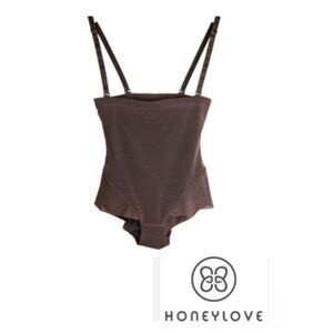 Honeylove Women’s Superpower Bodysuit Shapewear Size XL Brown Brief Bottom